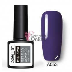 Oja semipermanenta LeMooc color UV / LED de 8 ml Cod A053 Dark Purple + 1 Cutie sclipici Auriu Cadou